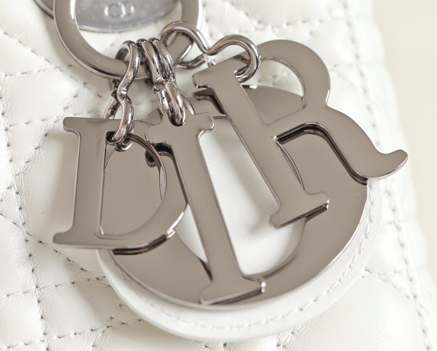 Dior SMALL LADY DIOR MY ABCDIOR BAG Gray Cannage Lambskin M0538BCAL_M900