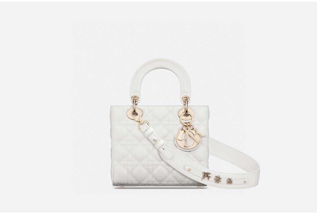 DIOR SMALL LADY DIOR MY ABCDIOR BAG Latte Cannage Lambskin M0538ONGE