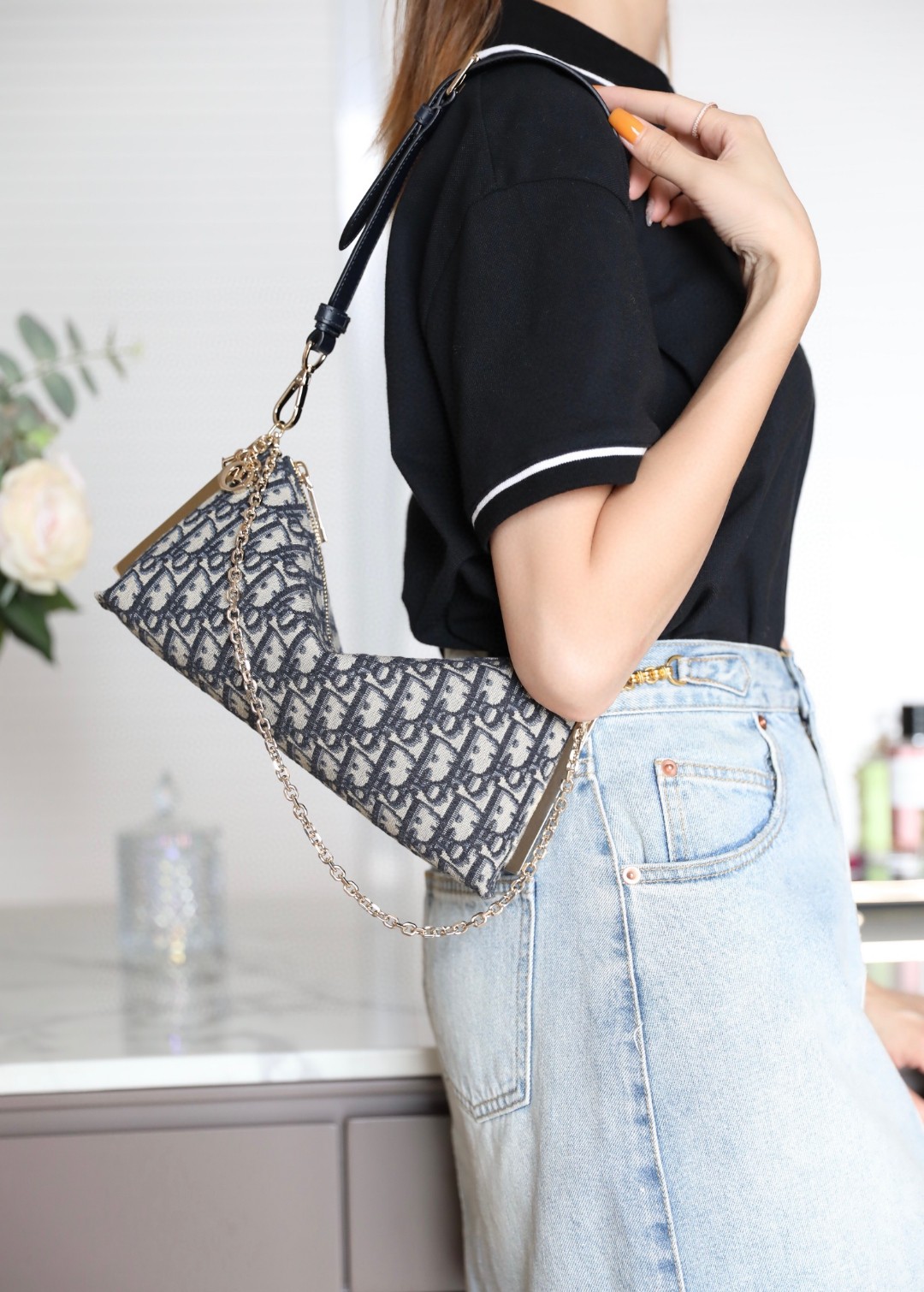 DIOR CLUB BAGBlue Dior Oblique Jacquard M2252OTZQ
