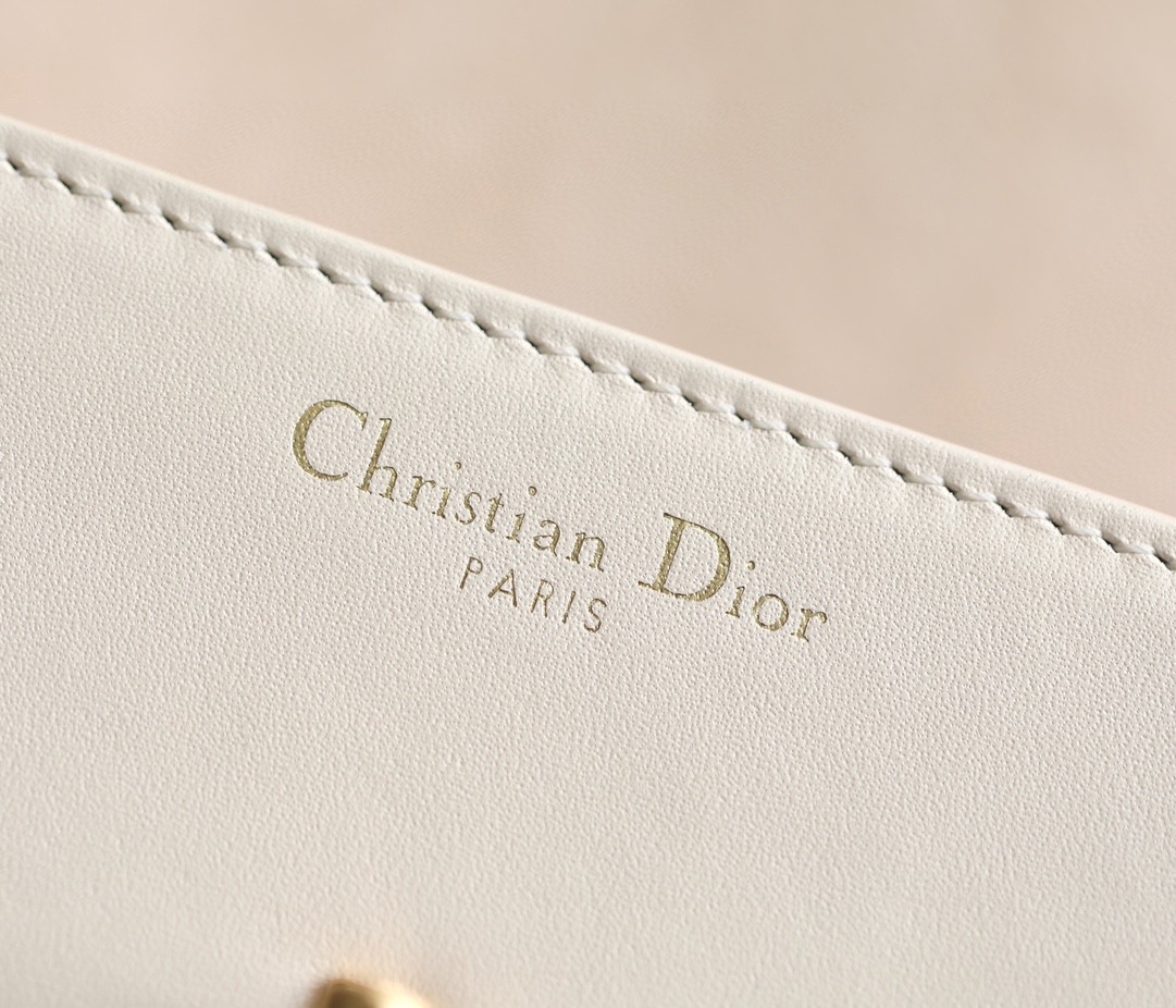 Dior 30 MONTAIGNE AVENUE BAG Dusty Ivory Box Calfskin M9260UMOA