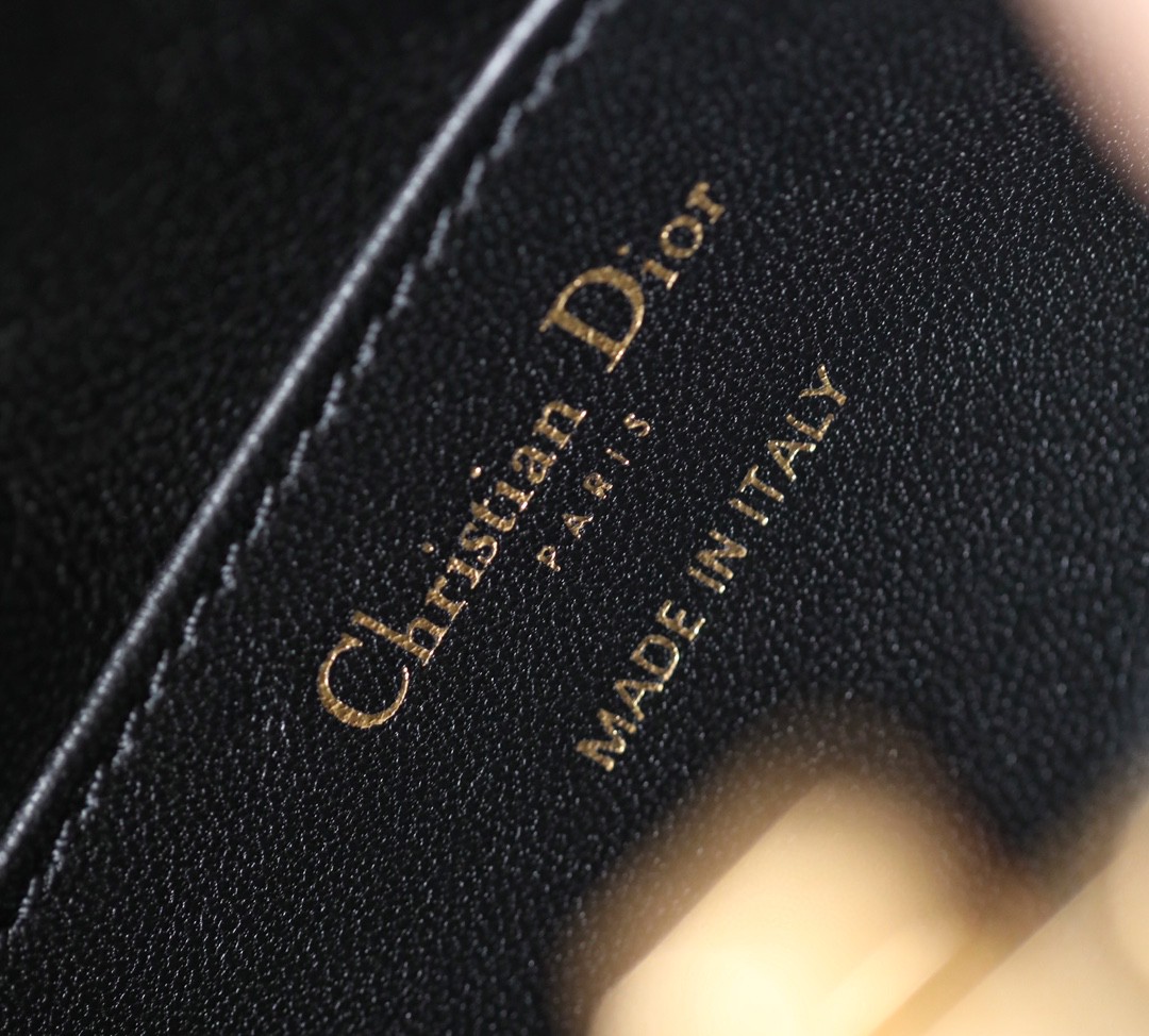Dior Caro Colle Noire Clutch With Chain Black Cannage S5166UDBB