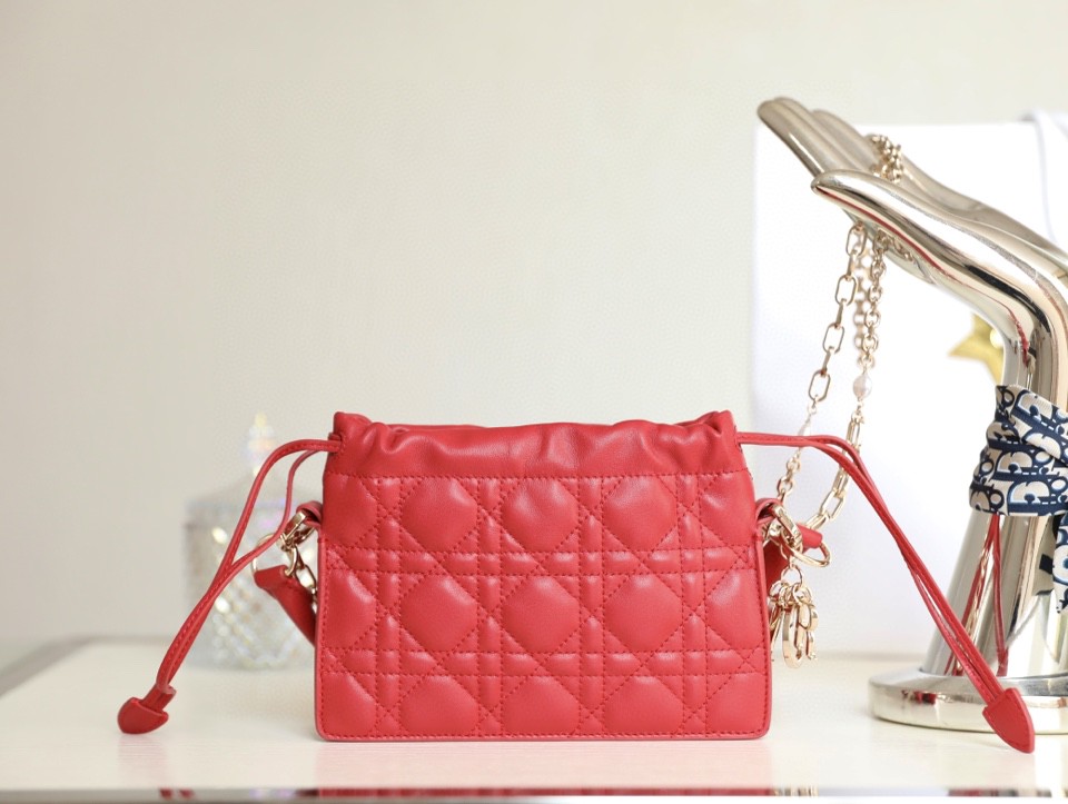 Dior Lady Dior Milly Mini red Cannage lambskin 50981ONMJ
