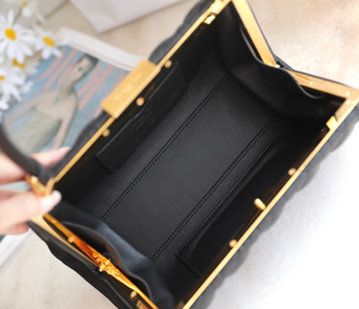 Dior Caro black lambskin bag