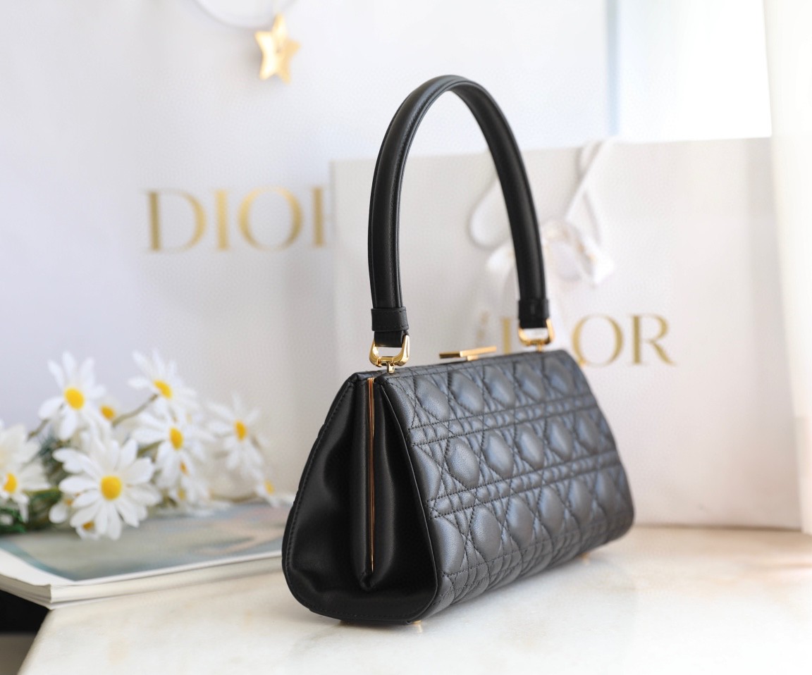 Dior Caro black lambskin bag