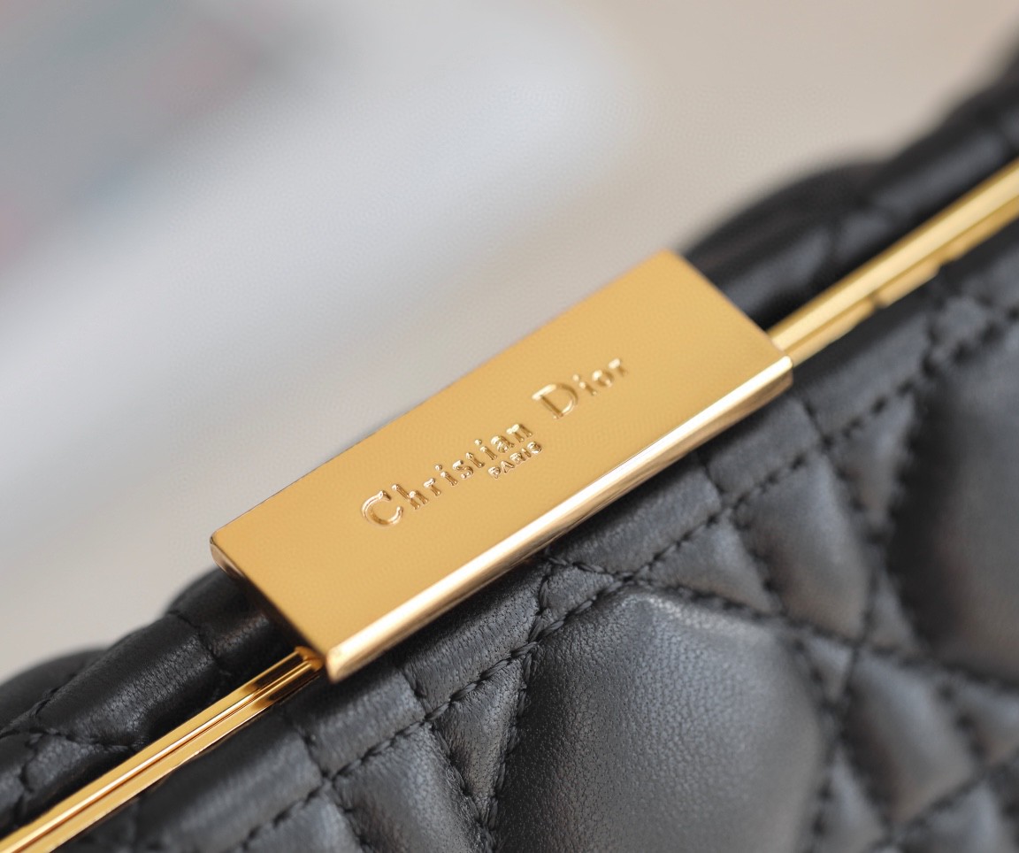 Dior Caro black lambskin bag