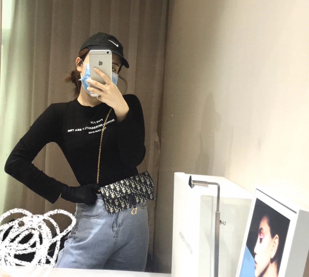 Dior SADDLE POUCH Blue Dior Oblique Jacquard S614CTZQ_M928