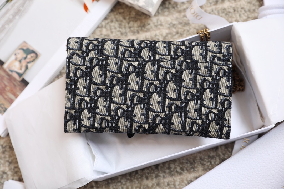 Dior SADDLE POUCH Blue Dior Oblique Jacquard S614CTZQ_M928