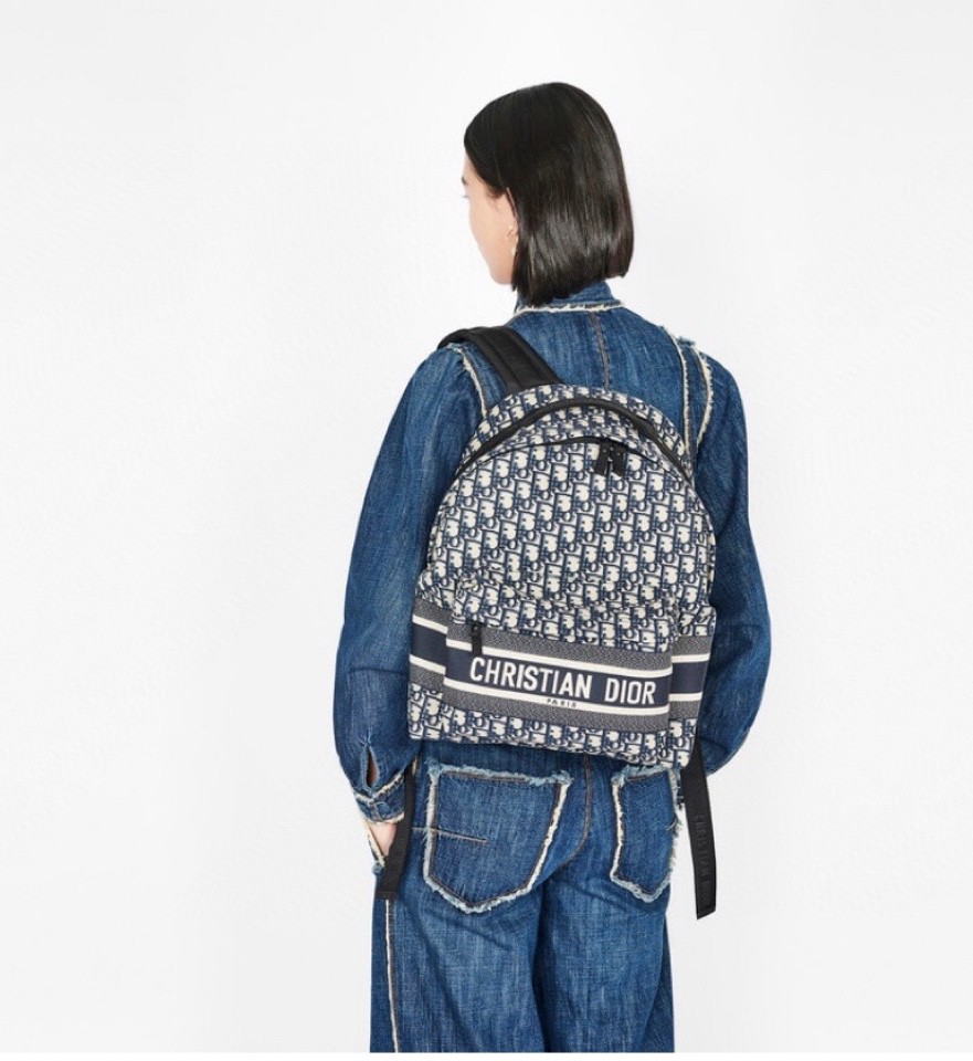 Dior DIORTRAVEL BACKPACK Blue Dior Oblique Jacquard M6104STZQ_M928