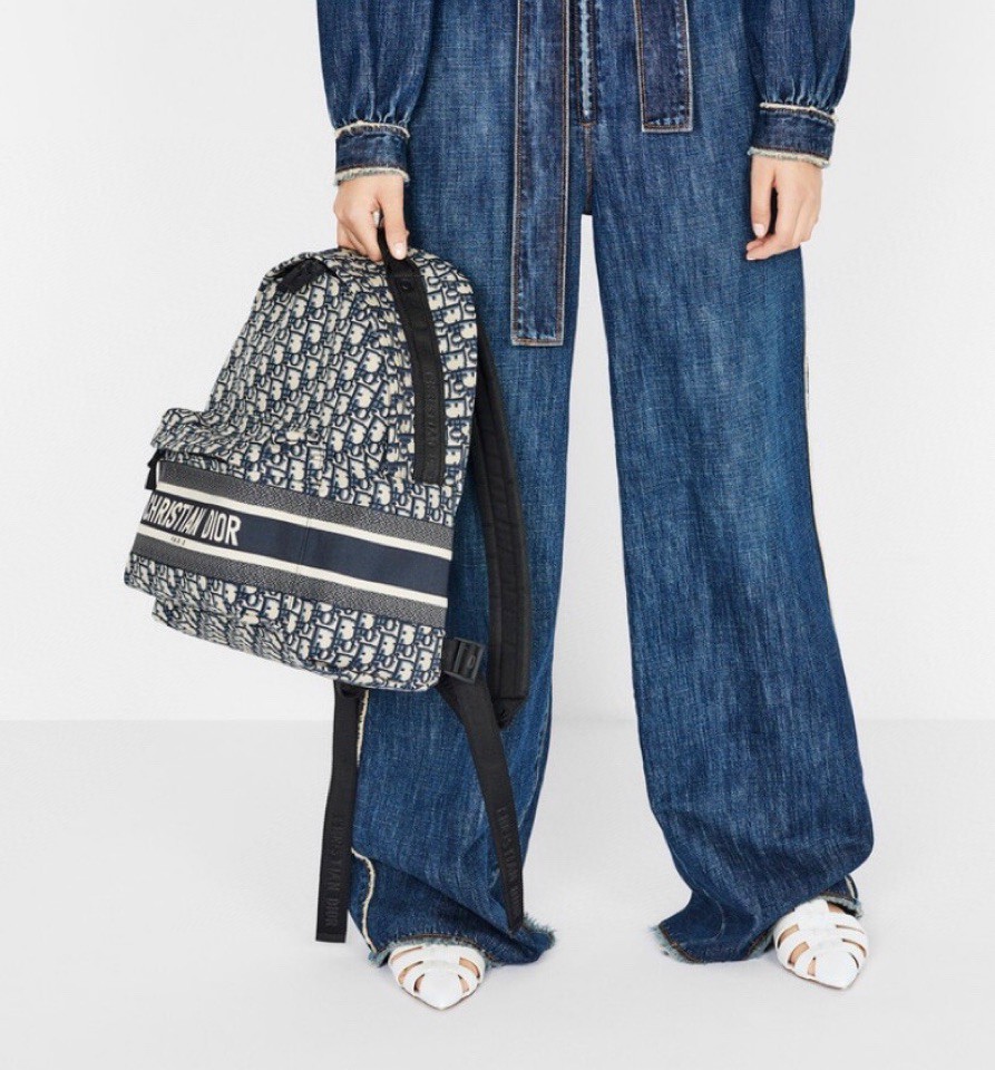 Dior DIORTRAVEL BACKPACK Blue Dior Oblique Jacquard M6104STZQ_M928
