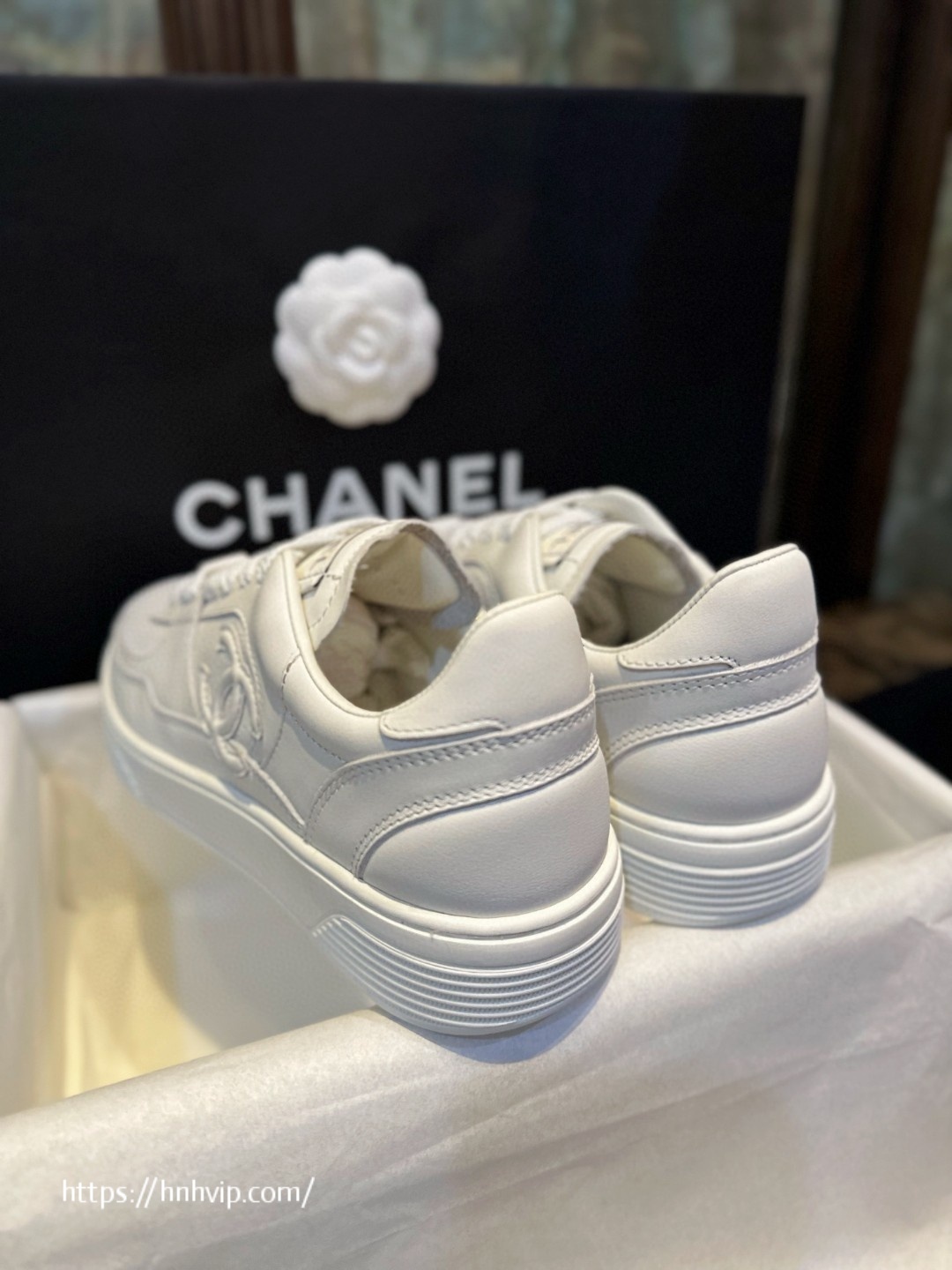 Chanel white sneakers G45079