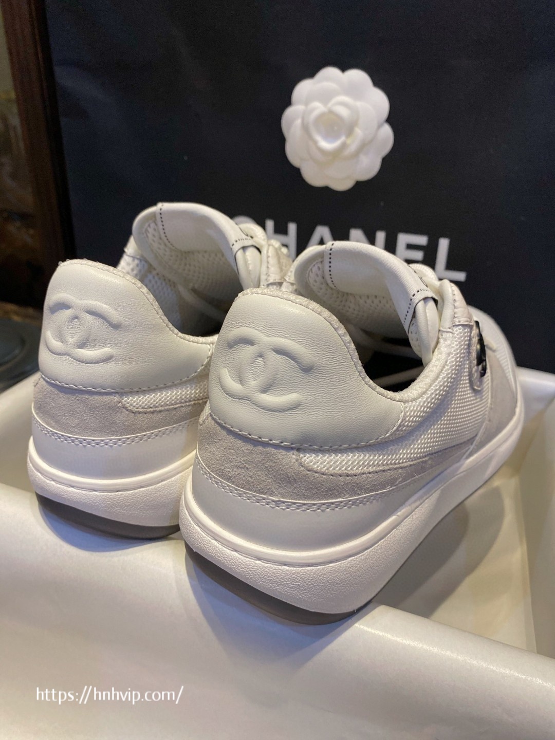 Chanel white sneakers