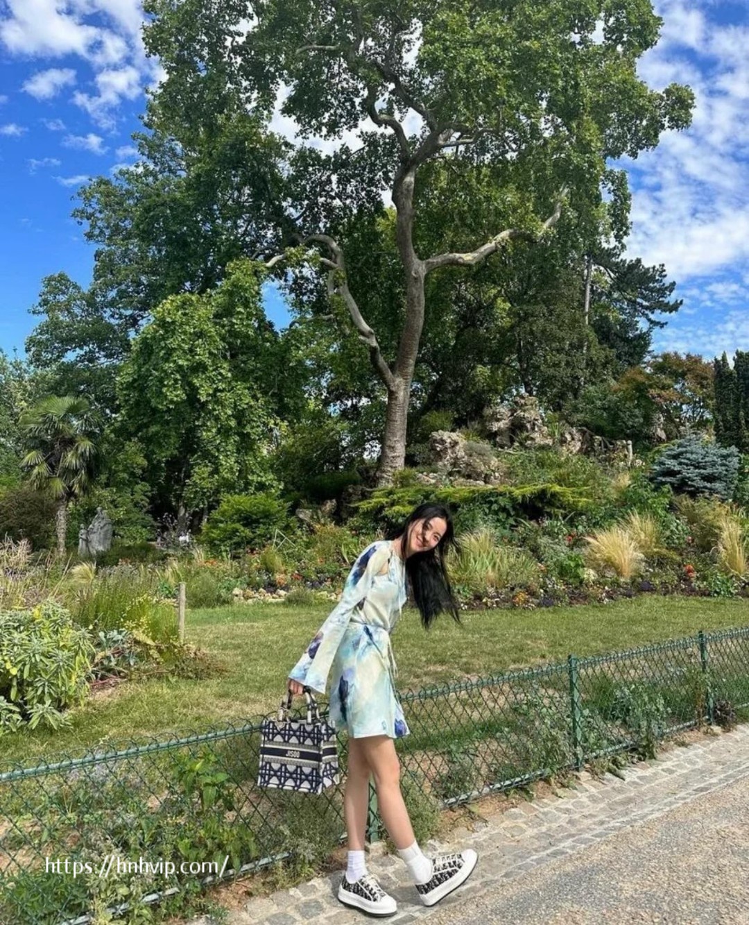 Dior WALK'N'DIOR PLATFORM SNEAKER Deep Blue Dior Oblique Embroidered Cotton