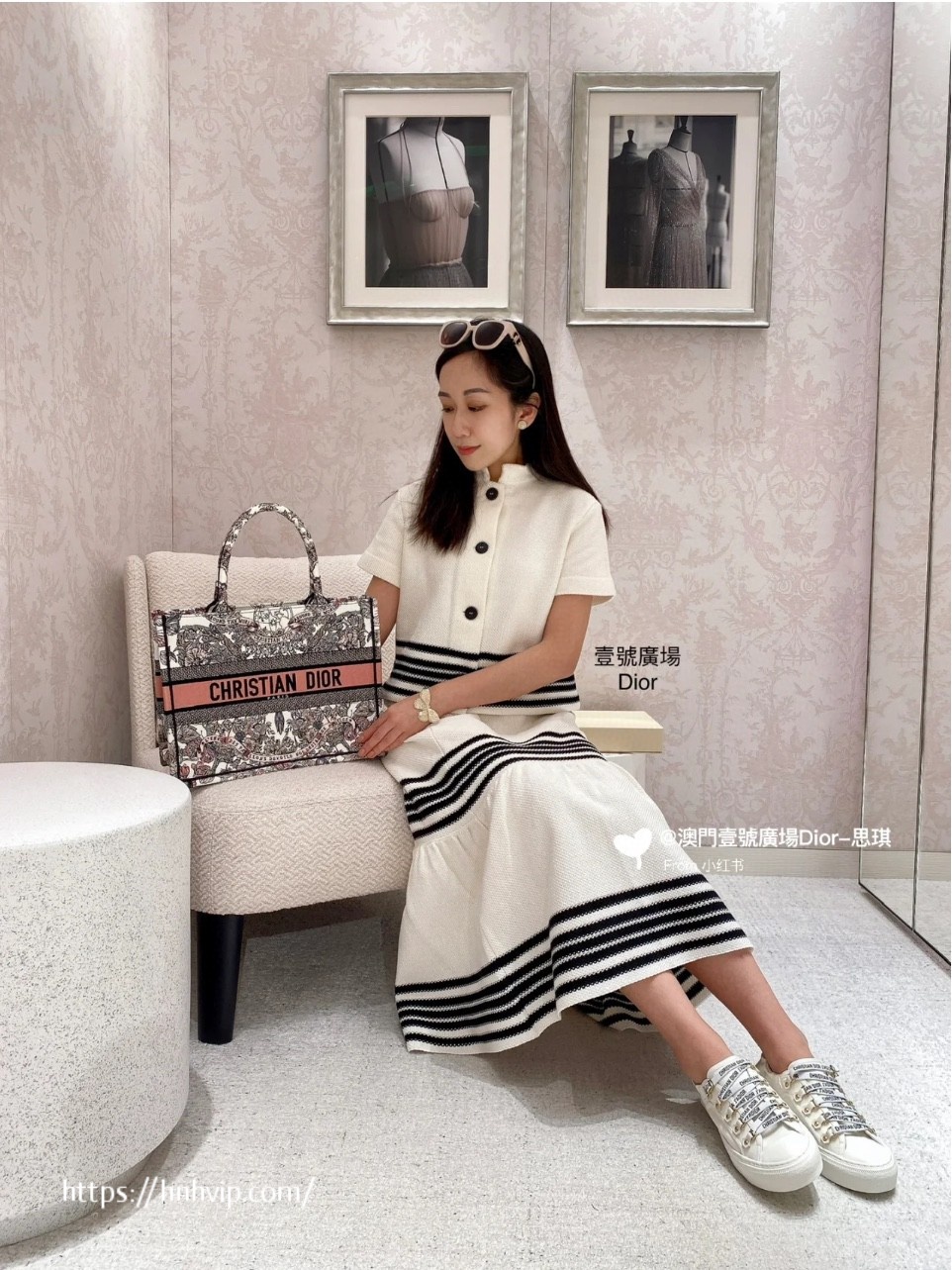 Dior WALK'N'DIOR SNEAKER White Canvas and Suede Calfskin