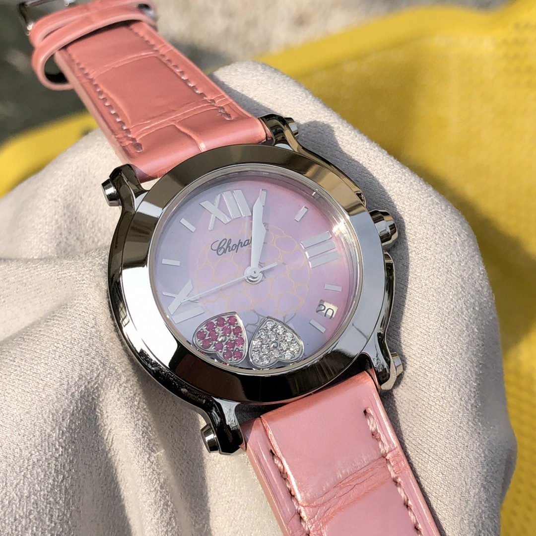 Chopard Happy Sport White/Leather 36 mm 278475-3004