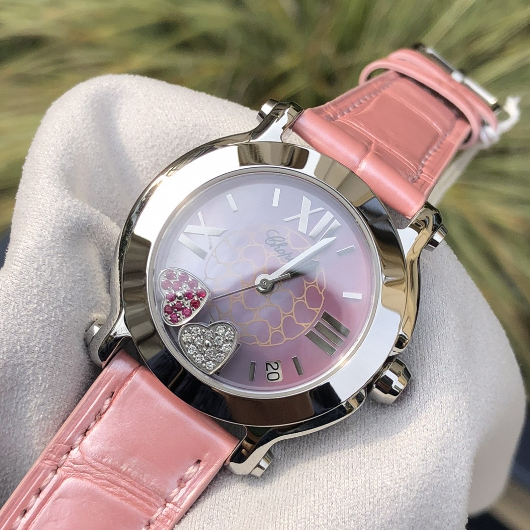 Chopard Happy Sport White/Leather 36 mm 278475-3004