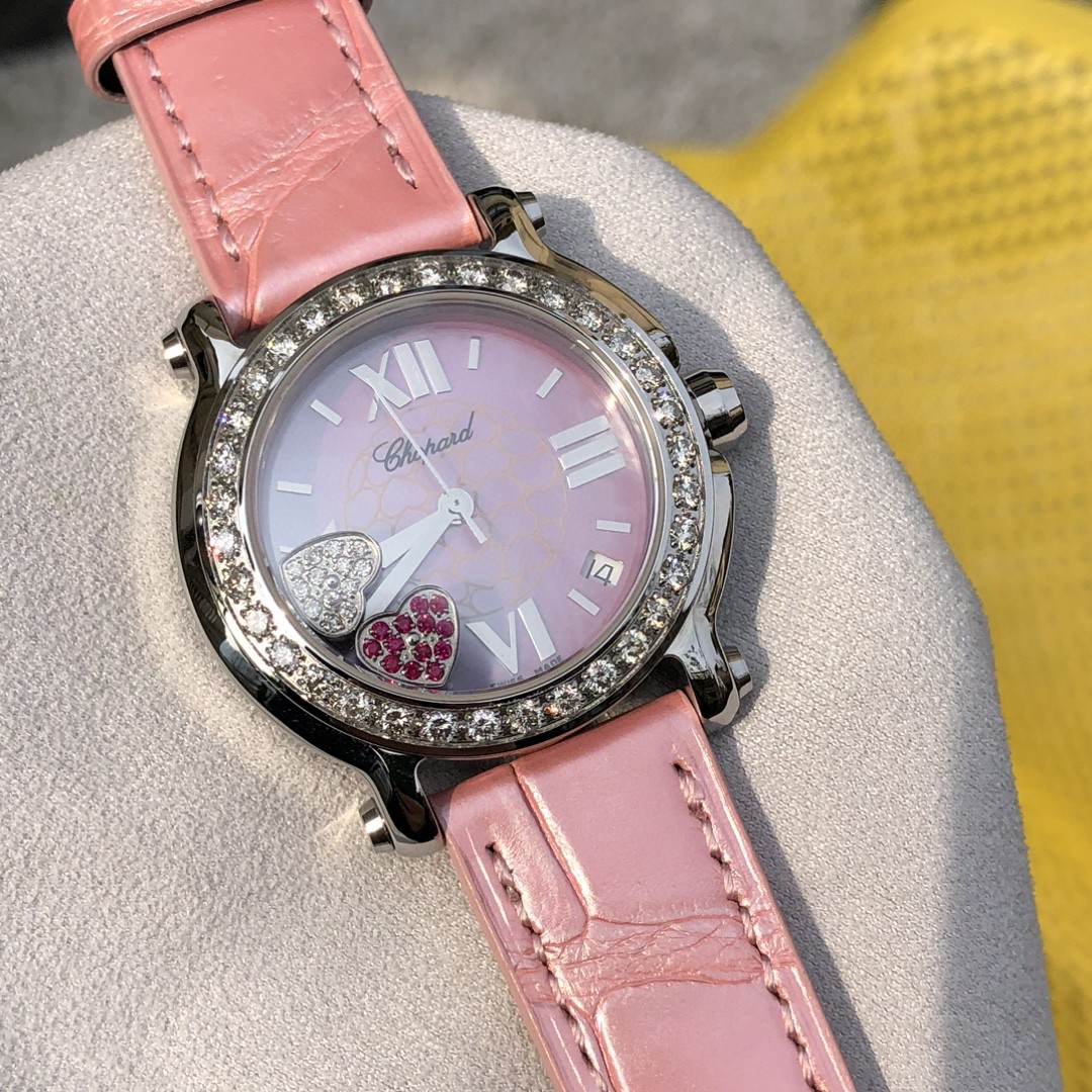 Chopard Happy Sport White/Leather 36 mm 278475-2002
