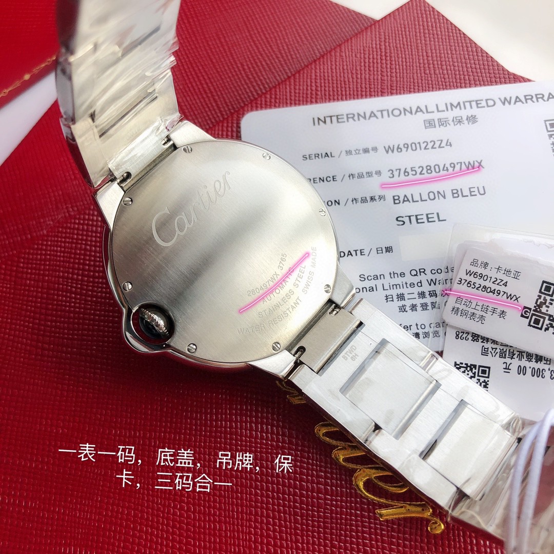 Cartier Ballon Bleu De W69012Z4 Watch 42mm