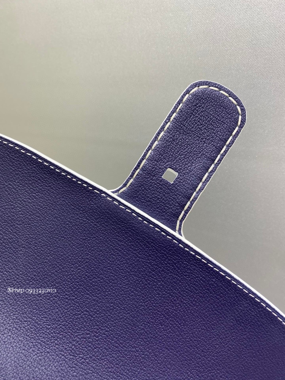 Delvaux Brillant MM Surpiqué grained Calf leather Blue