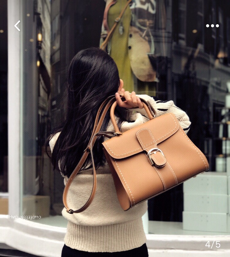 Delvaux Brillant MM Surpiqué grained Calf leather Vegetal - Ivory