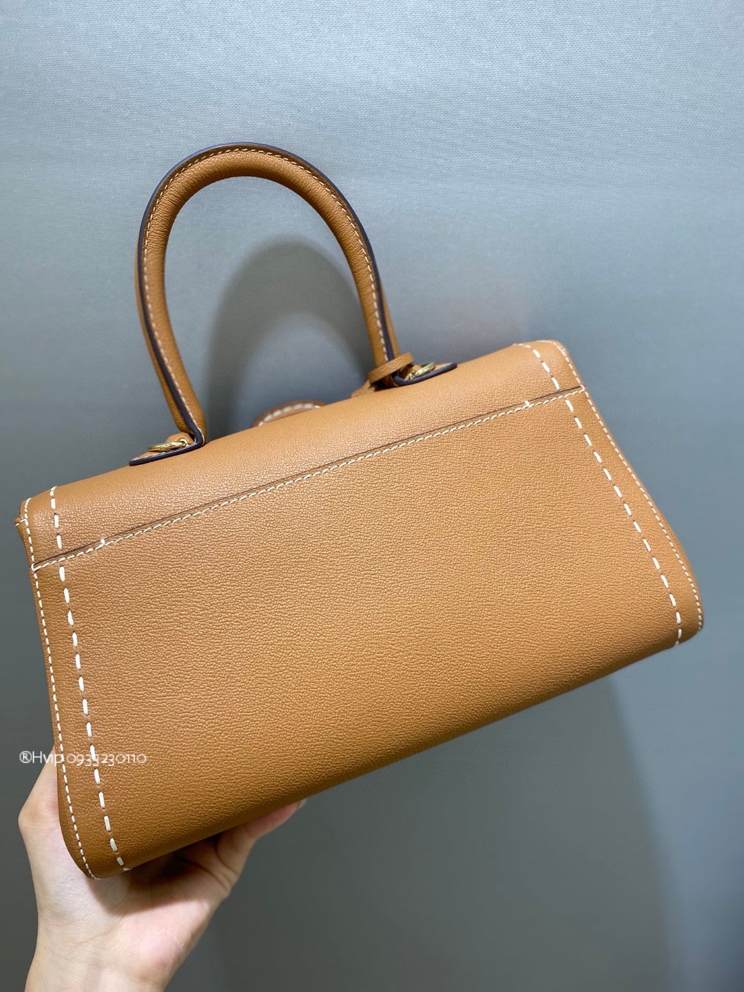 Delvaux Brillant PM Surpiqué grained Calf leather Vegetal - Ivory