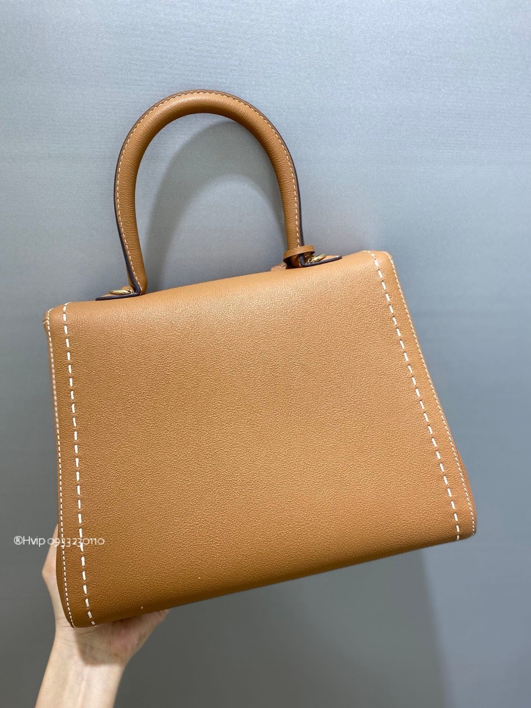 Delvaux Brillant MM Surpiqué grained Calf leather Vegetal - Ivory
