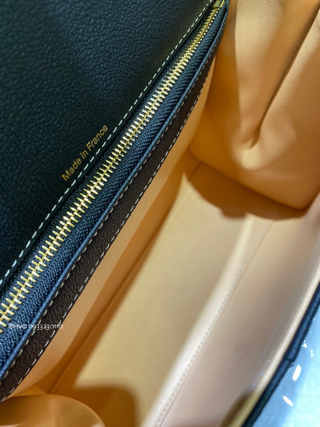 Delvaux Brillant PM Surpiqué grained Calf leather black