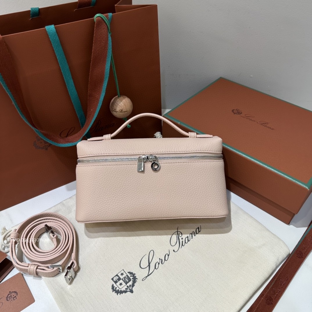 Loro Piana Extra Pocket L19 Grained Calfskin FAN4045 Bubble Gum (30DU