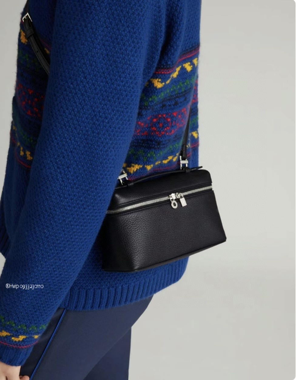 Loro Piana Extra Pocket L19 Grained Calfskin FAN4045 black (8000) PHW