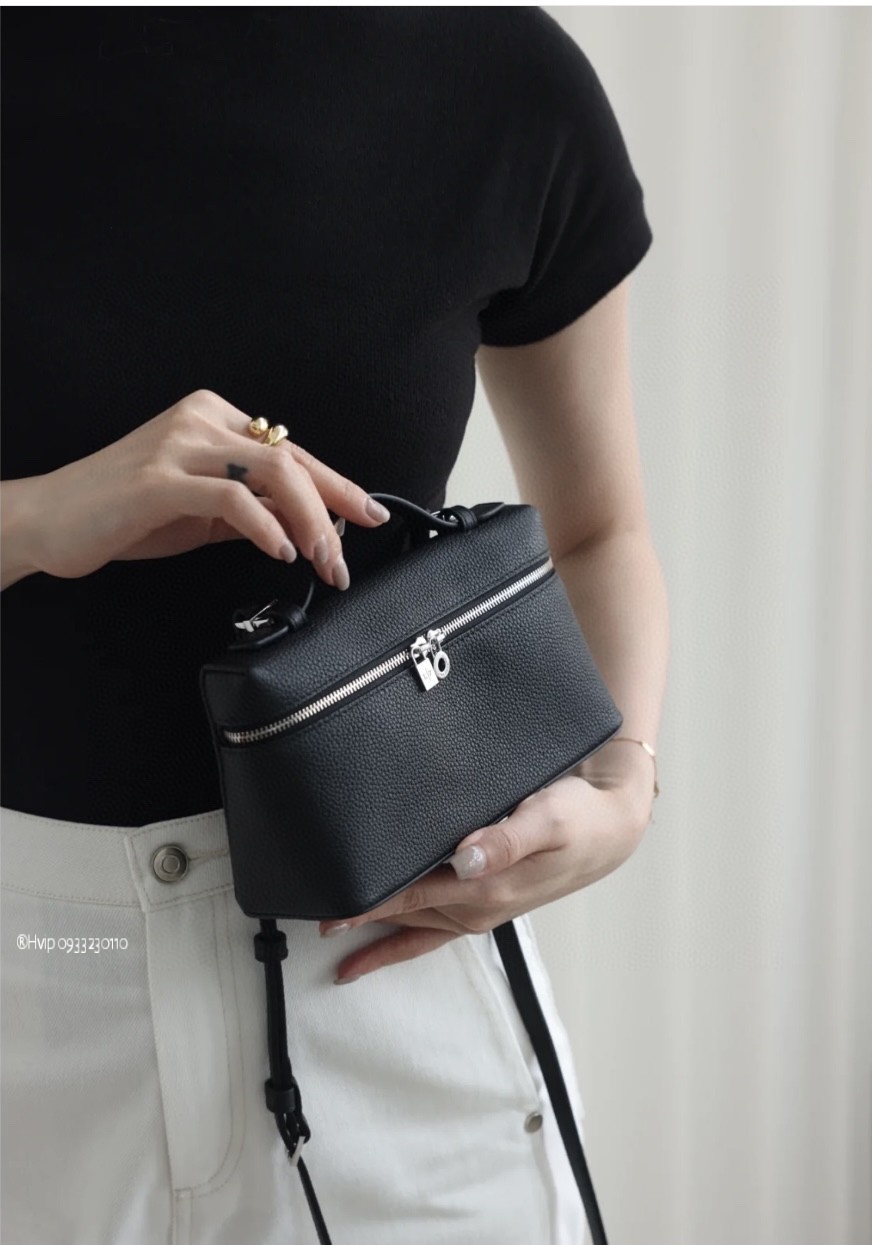 Loro Piana Extra Pocket L19 Grained Calfskin FAN4045 black (8000) PHW