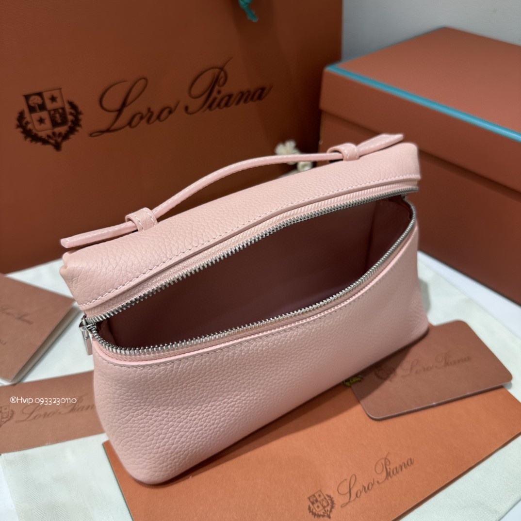 Loro Piana Extra Pocket L19 Grained Calfskin FAN4045 pink