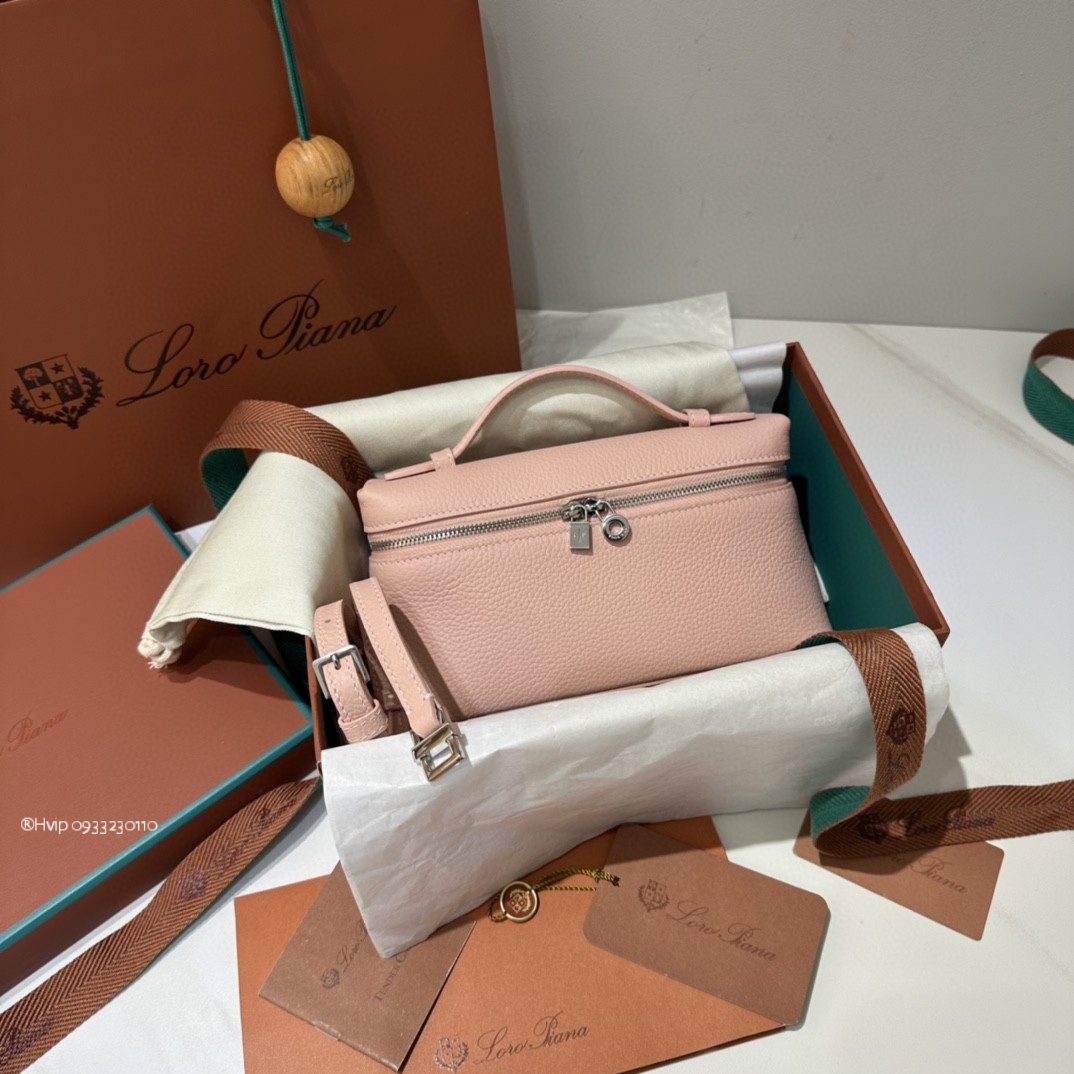 Loro Piana Extra Pocket L19 Grained Calfskin FAN4045 pink