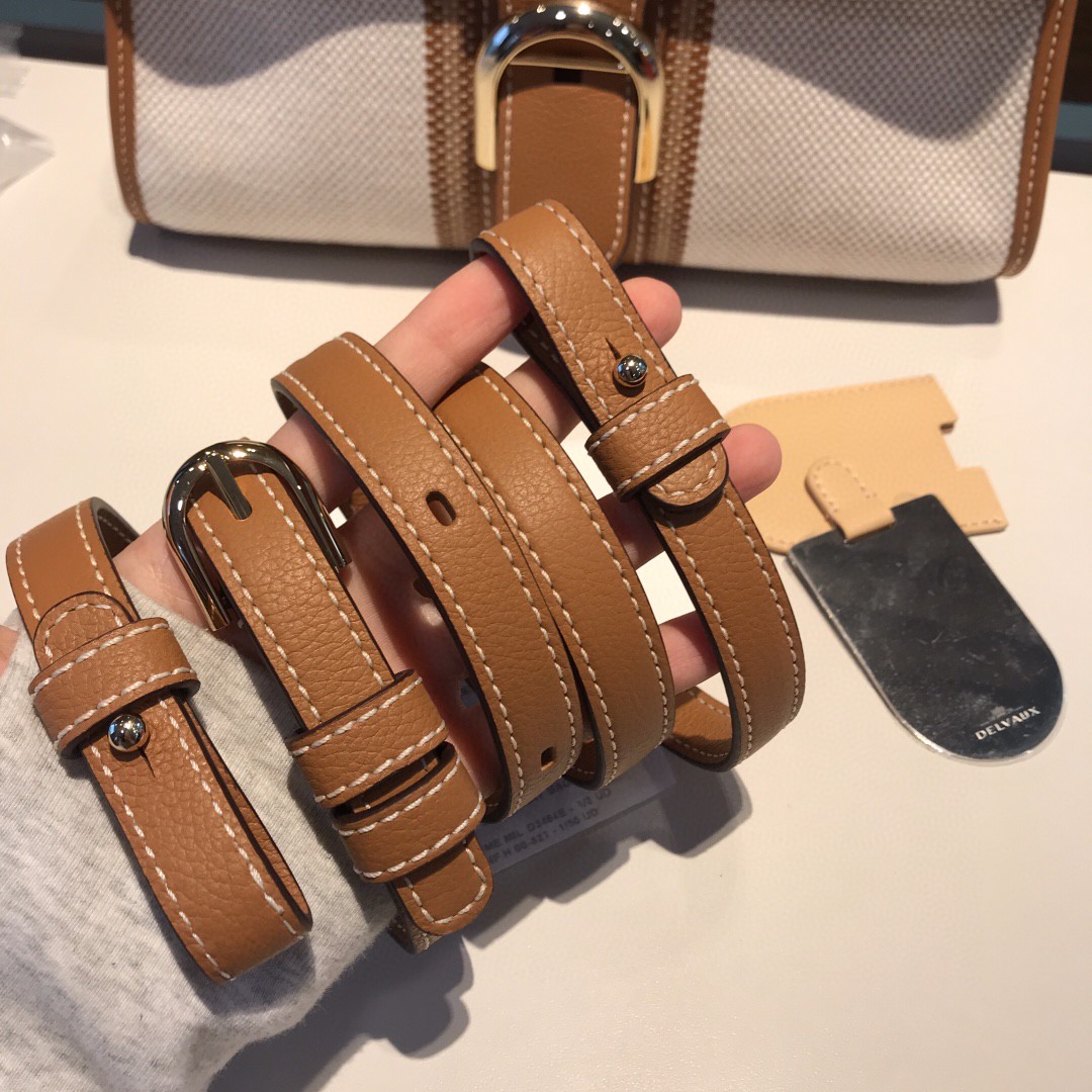 Delvaux White Toile Sangle Brillant pm