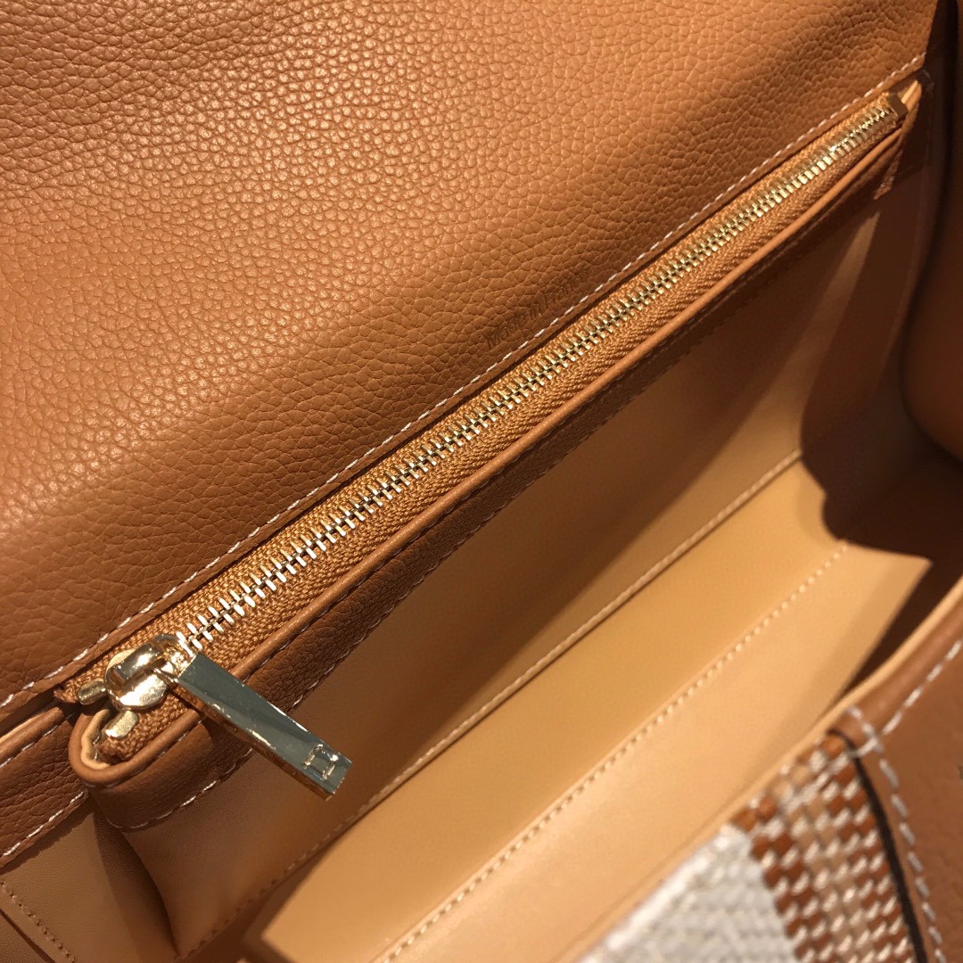 Delvaux White Toile Sangle Brillant pm