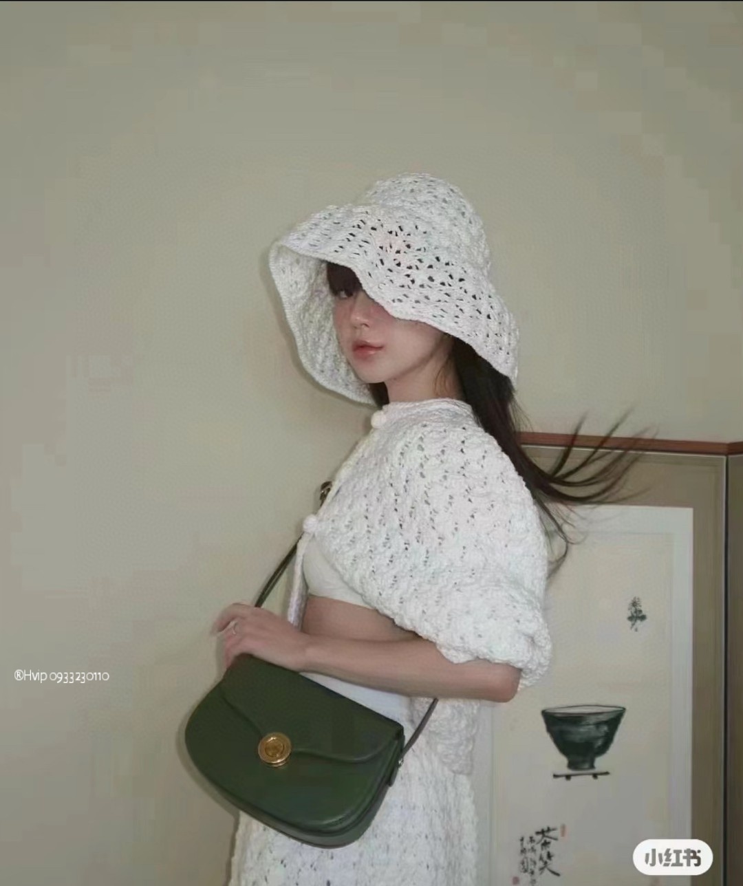 Delvaux small Ghiera bag Smooth Calfskin FAO1146 Azuki Beans/dark Lichen Green (B4AX)