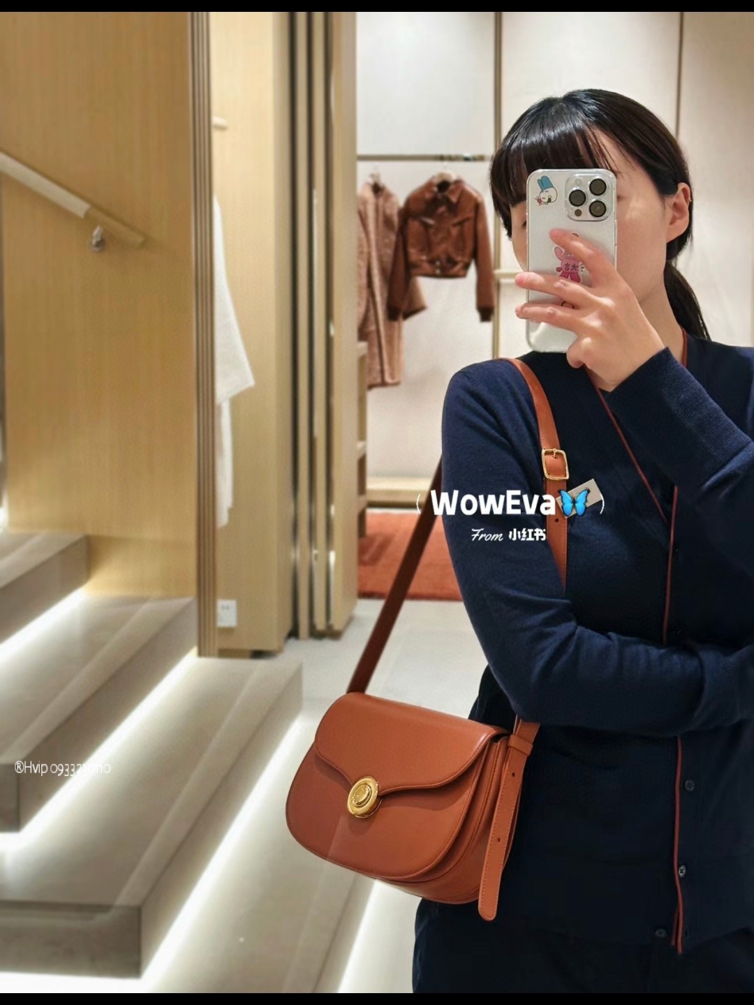 Delvaux small Ghiera bag Smooth Calfskin FAO1146 Koi Fish/blue Navy (B4AY