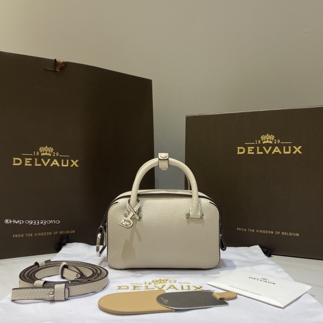 Delvaux Cool Box Nano in Taurillon Soft AA0669AQY Sesame