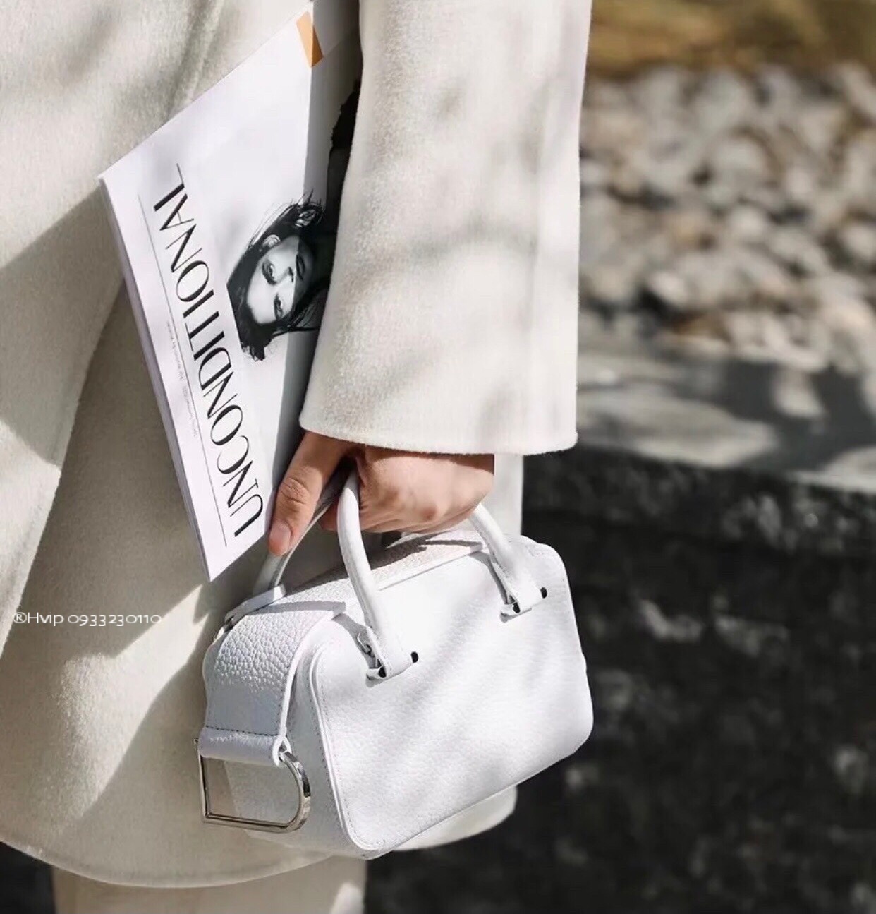 Delvaux Cool Box Nano in Taurillon Soft AA0669AQY white