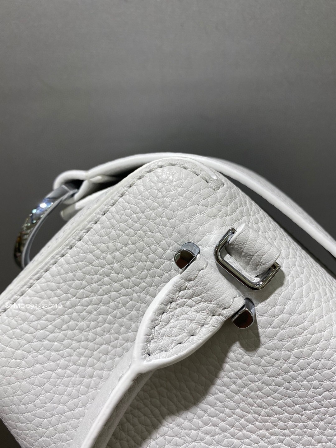 Delvaux Cool Box Nano in Taurillon Soft AA0669AQY white