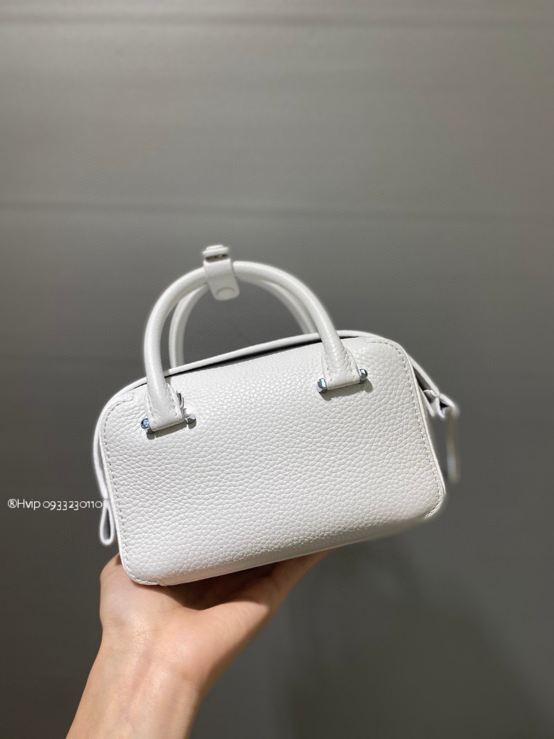 Delvaux Cool Box Nano in Taurillon Soft AA0669AQY white