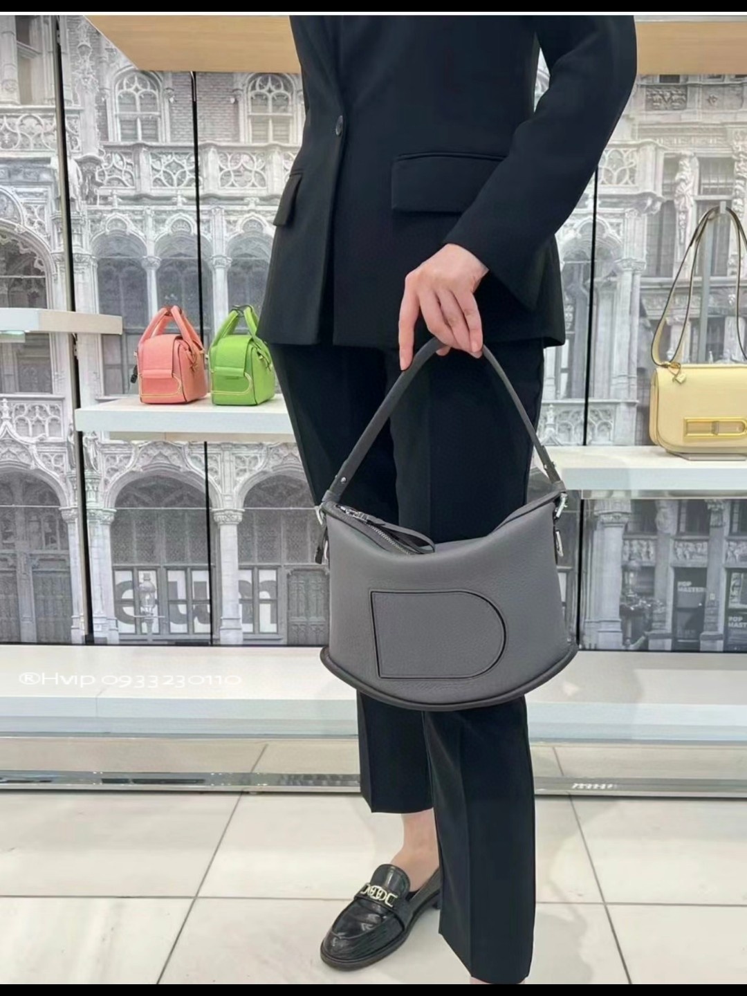 Delvaux Pin Swingin Taurillon Soft AA0601AQY gray