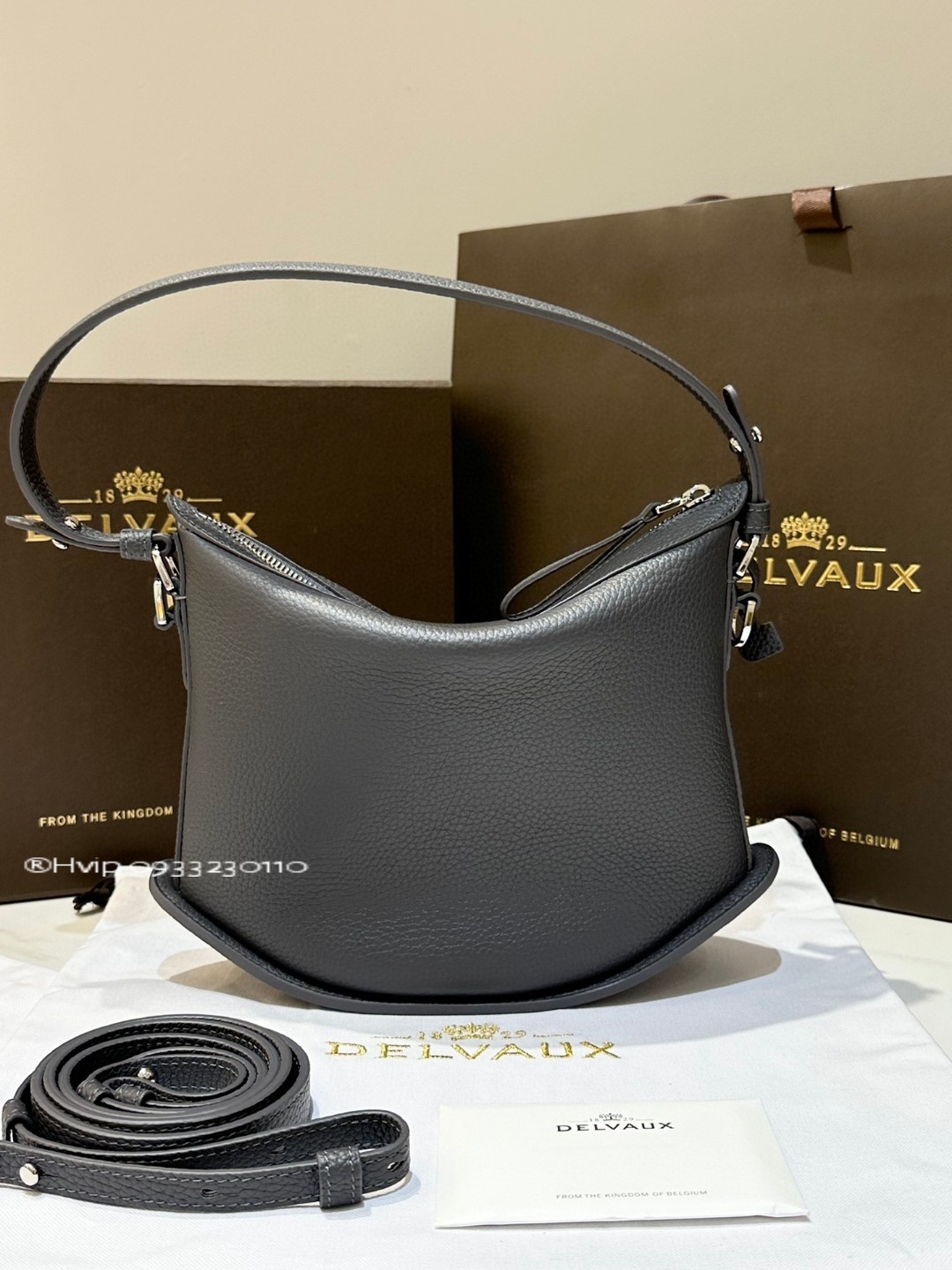 Delvaux Pin Swingin Taurillon Soft AA0601AQY gray