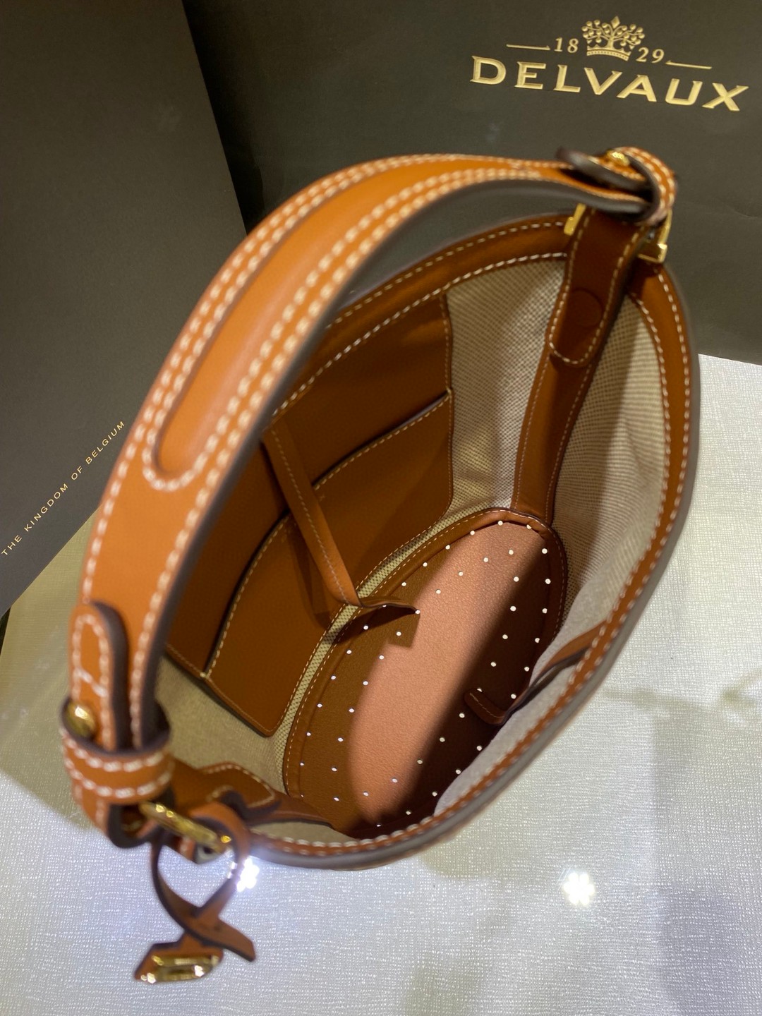 Delvaux Pin Daily in Canvas (Natural - Tan)