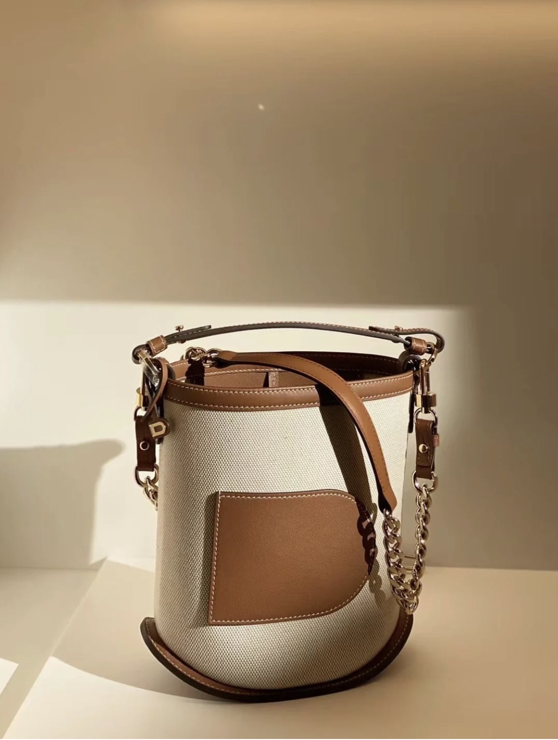 Delvaux Pin Daily in Canvas (Natural - Tan)