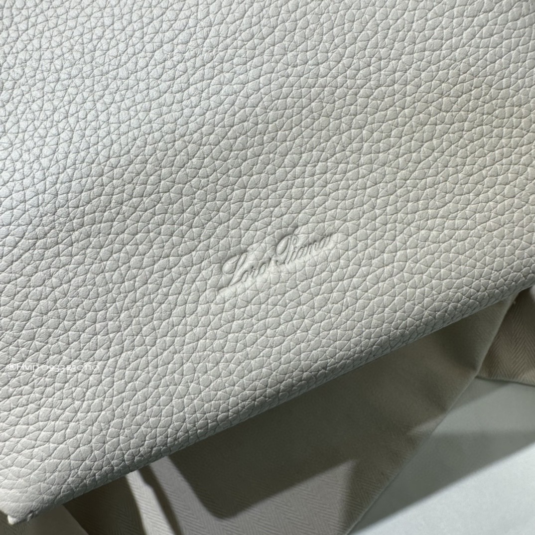 Loro Piana Micro Bale bag Grained Calfskin FAM7943 Whisper White (1615)