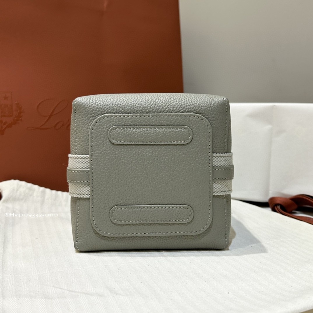 Loro Piana Micro Bale bag Grained Calfskin FAN4647 Light Wasabi (50YB)