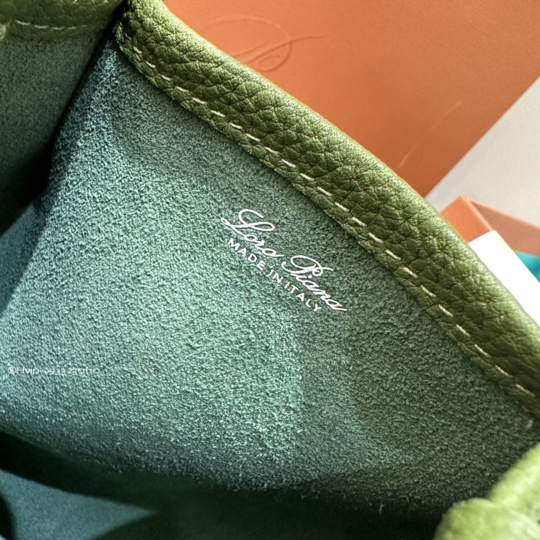 Loro Piana Micro Bale bag Grained Calfskin FAN4647 Green