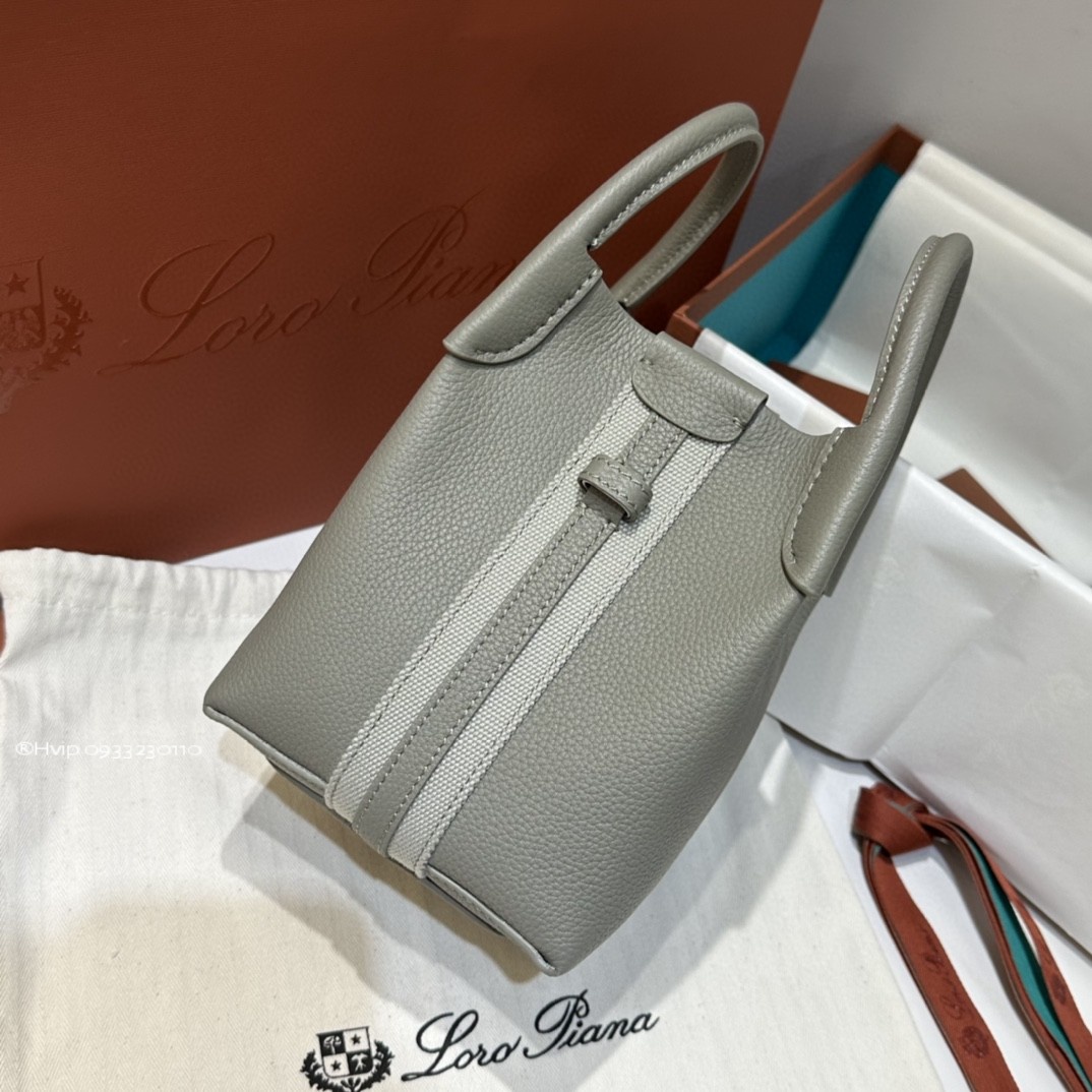 Loro Piana Micro Bale bag Grained Calfskin FAN4647 Light Wasabi (50YB)