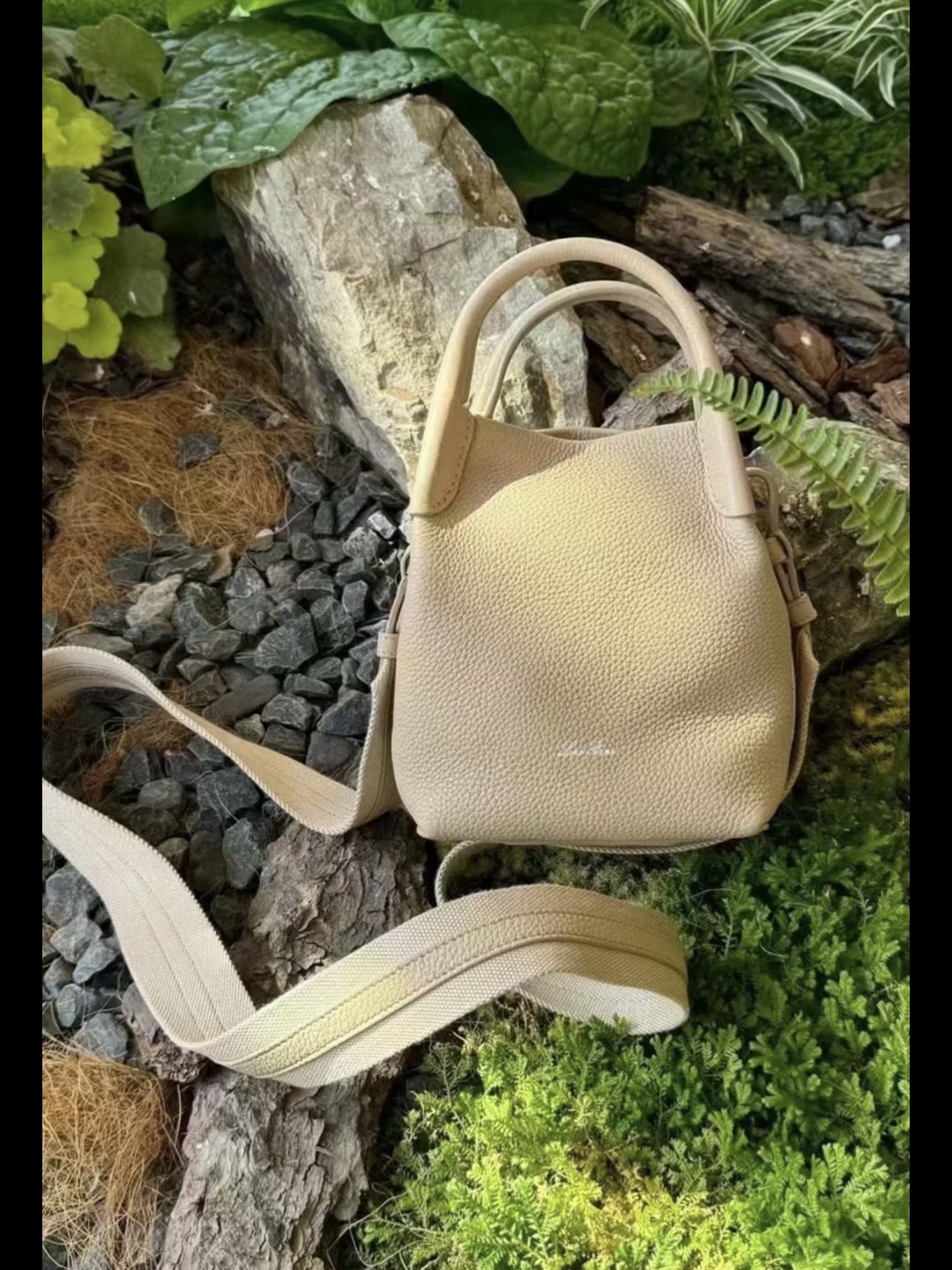 Loro Piana Micro Bale bag Grained Calfskin FAM7943 Light Mastic (D0BU