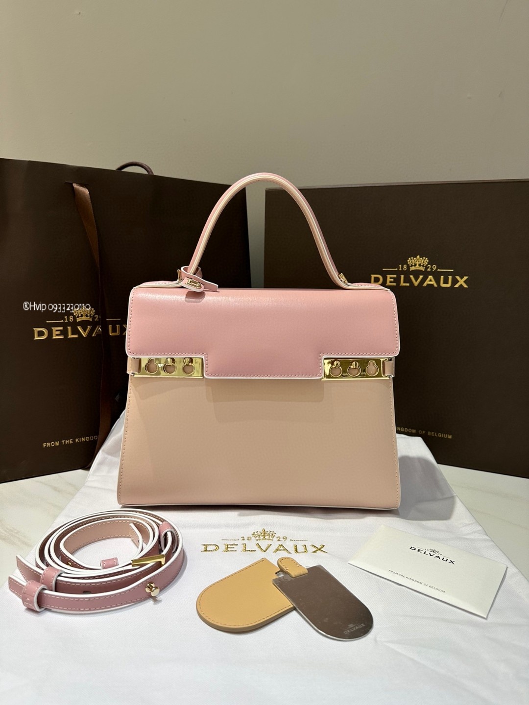 Delvaux Tempete MM in Supple Calf Bi-Colour