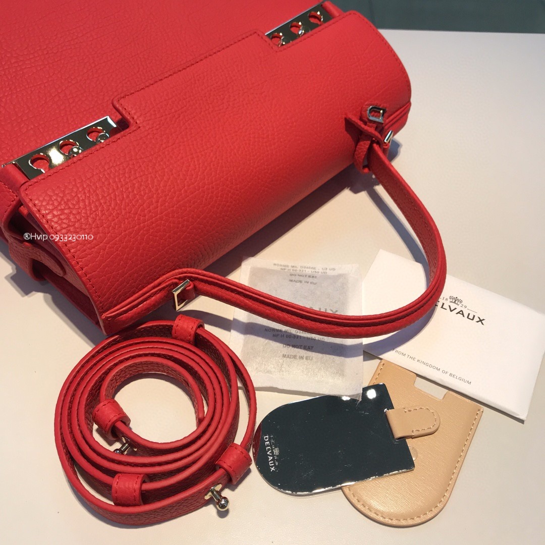 Delvaux Tempête MM in Crispy Calf AA0611AMF red GHW